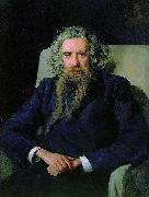 Nikolai Yaroshenko Portrait of Vladimir Solovyov, Sweden oil painting artist